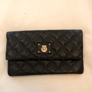 Marc Jacobs black quilted leather clutch